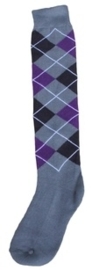 Excellent sokken Grijs/Zwart/Paars