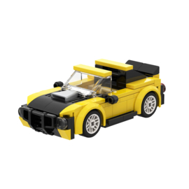Brixies plus Mini Racewagen Geel