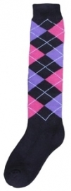 Excellent sokken Dgrijs/Roze/Paars
