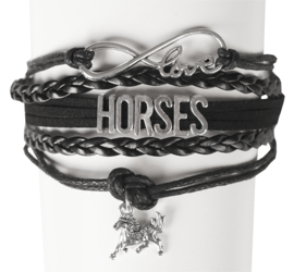 Armband Leer Paard