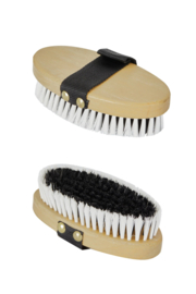 Houten poetsset met tas