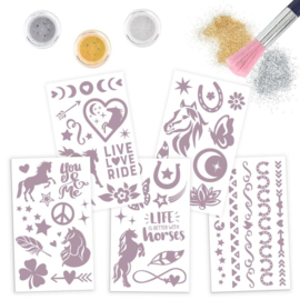 Miss Melody Glitter tatoos "Night Horses"