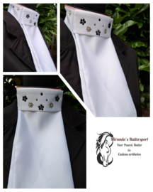 Plastron  Swarovski Delux  Blauw/ Zilver en Rosé