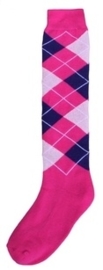 Excellent sokken Roze/Dblauw/Zalm