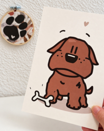 Billie de Bulldog  | Wenskaart  A5 formaat