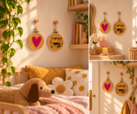 Ronde wandhanger Dot de Teckel – I waf you | Teckel decoratie | 11 cm