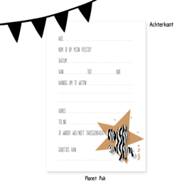 Uitnodiging Zebra - Verjaardag | Kinderfeestje
