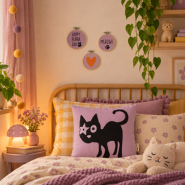 Ronde Wandhanger MIAUW! - Wanddecoratie Kinderkamer