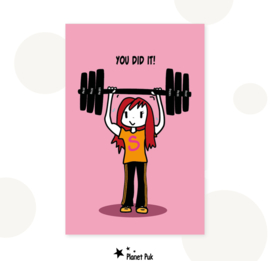 Wenskaart vrouw - You did it!