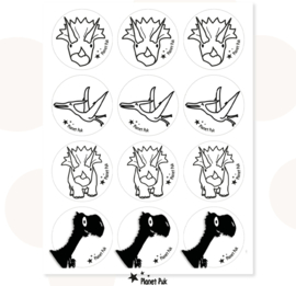 Sluitstickers - Dino Mix!