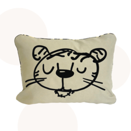 Tijger Kussen! | olijfgroen | 30 x 40 cm