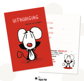 Set uitnodigingen Halloween feest - 6 tot 12 kaarten inclusief envelop en gratis sluitsticker!