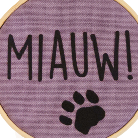 Ronde Wandhanger MIAUW! - Wanddecoratie Kinderkamer