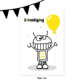 Uitnodiging - Robot R-17 - Verjaardag | Kinderfeestje