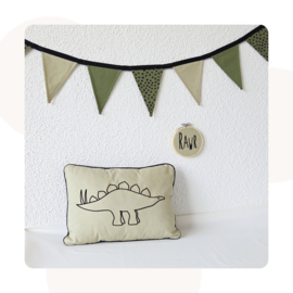 Wandhanger Rawr | dinokamer | Olijgroen | 11 cm