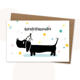 Wenskaart Jip de Teckel - Verjaardag / Feest