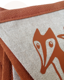 Decoratieset Vosje Spencer | Kussen & Vlaggenlijn voor Kinderkamer