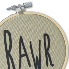 Wandhanger Rawr | dinokamer | Olijgroen | 11 cm