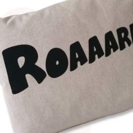 Kussen Roaarrr! | Beige | 30 x 40 cm