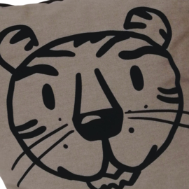 Kussen Jazzy de Tijger | Taupe | 40x40