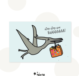 Wenskaart Pterodacylus - Verjaardag