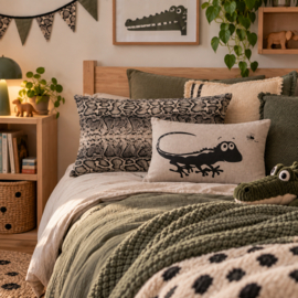 Slangenprint kussen kinderkamer | Jungle & safari