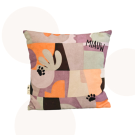 Kussen Hoshi de Kat - Lila - 30x30 cm