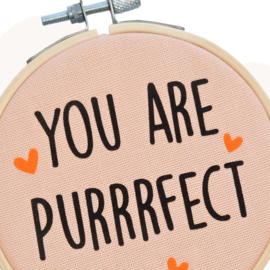 Wandhanger You are Purrrfect! - Peach - 11 cm