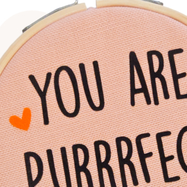 Wandhanger You are Purrrfect! - Peach - 11 cm