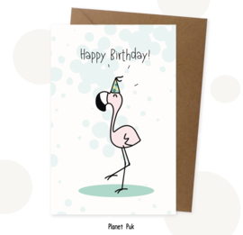 Verjaardagskaart Coco Flamingo - Happy Birthday!
