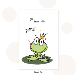 Wenskaart Jij bent mijn prins - Kwaak de Kikker