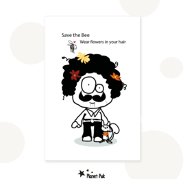 Wenskaart - Save the bee!