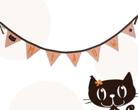 Mimi de Poes vlaggenlijn – Peach - 1.75 mtr.