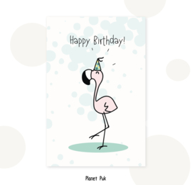 Verjaardagskaart Coco Flamingo - Happy Birthday!