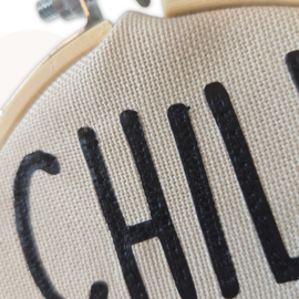 Wandhanger rond - Chill Zone - Beige - 11 cm