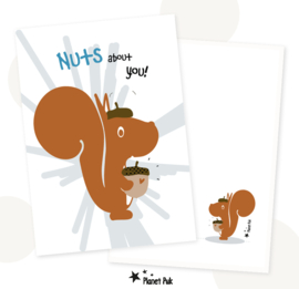 Eddie Eekhoorn - Nuts about you!! | A4 Poster / XXL kaart