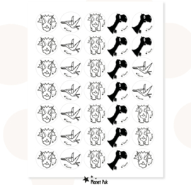 Sluitstickers - Dino Mix!