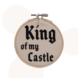 Bamboo ring - King of my Castle | effen beige | 11 cm