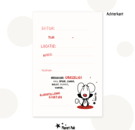 Set uitnodigingen Halloween feest - 6 tot 12 kaarten inclusief envelop en gratis sluitsticker!