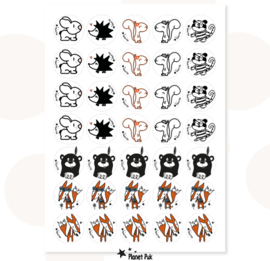 Sluitstickers Bosdieren - Mix 2