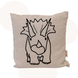 Kussentje - Triceratops!  30 x 30 cm
