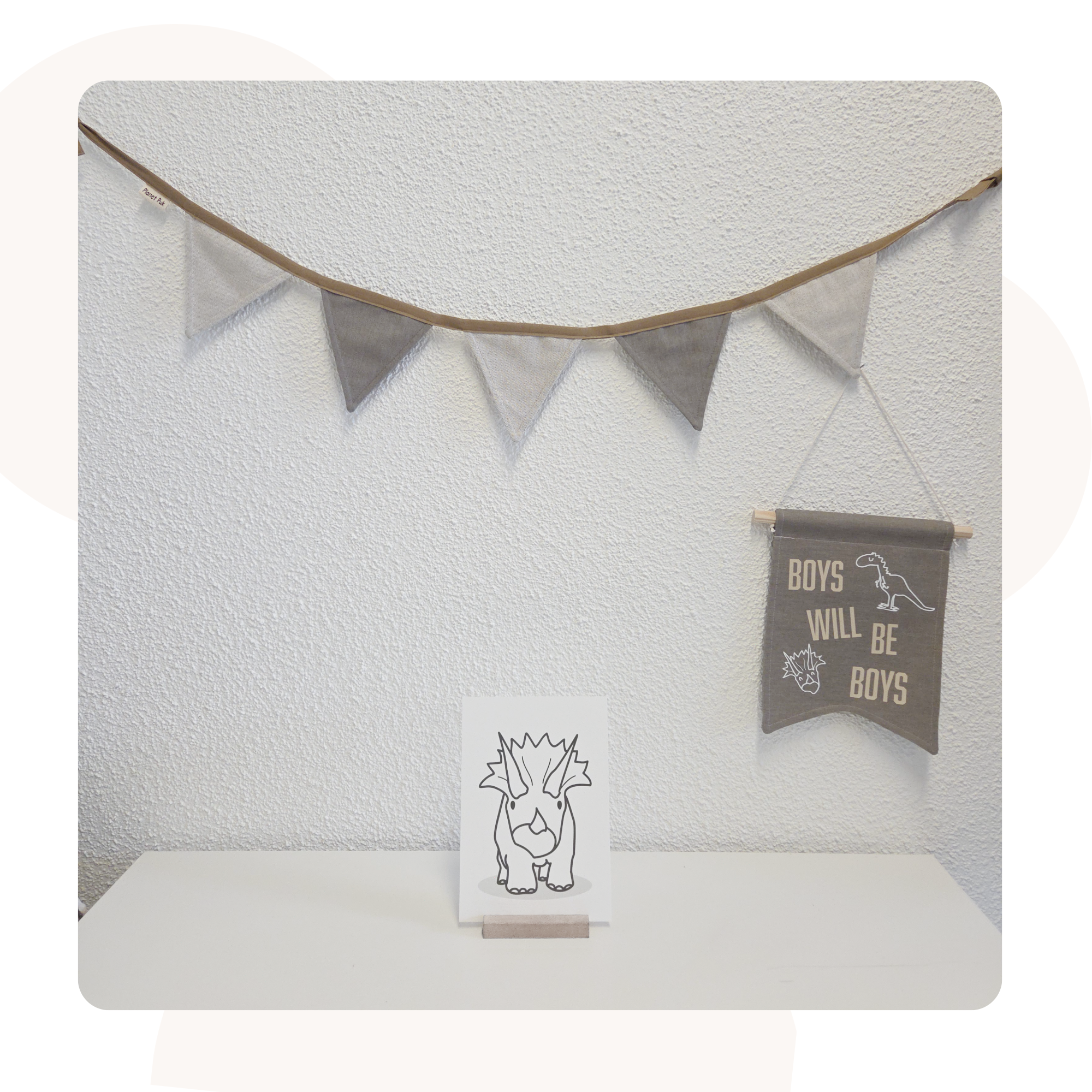 Cadeauset  Boys will be Boys! - Dinokamer decoratie