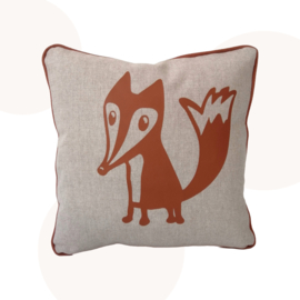 Decoratieset Vosje Spencer | Kussen & Vlaggenlijn voor Kinderkamer