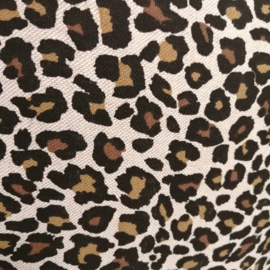 Kussen Panterprint | Beige, Okergeel, Brique |  40 x 40 cm | Sierkussen | Handgemaakt