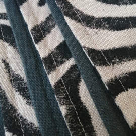 Vlaggenlijn zebra / petrol | 2 mtr. | Handgemaakt