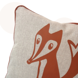 Decoratieset Vosje Spencer | Kussen & Vlaggenlijn voor Kinderkamer