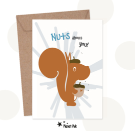 Eddie Eekhoorn - Nuts about you!! | A4 Poster / XXL kaart