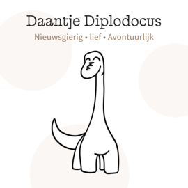 Daantje Diplodocus - kinderkamer decoratie, op maat gemaakt | Dinokamer