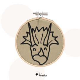 Cadeauset Terry Triceratops – handgemaakte dinosaurus decoratie