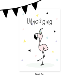 Uitnodiging Coco Flamingo - Verjaardag | Kinderfeestje